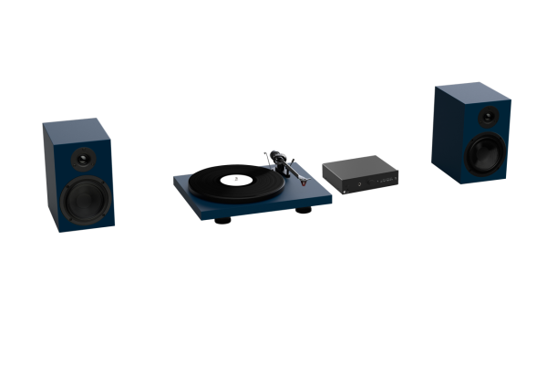 Pro-Ject Colourful Audio System Komplettes Hifi-Stereo-System seidenmatt Stahlblau