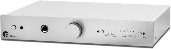 MaiA S2 Stereo-Vollverstärker mit 9 Eingangsoptionen von Pro-Ject silber