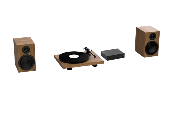 Pro-Ject Colourful Audio System Komplettes Hifi-Stereo-System Walnuss