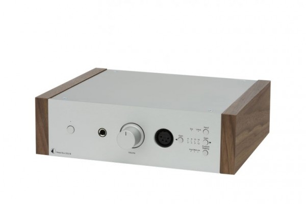 Head Box DS2 B Vollsymmetrischer High End Kopfhörerverstärker von Pro-Ject silber Wangen Walnuss