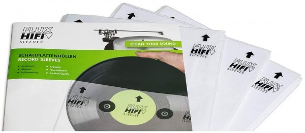 Flux HiFi Innenhüllen Record Sleeves für Schallplatten (50 Stück in PE-Verpackung)