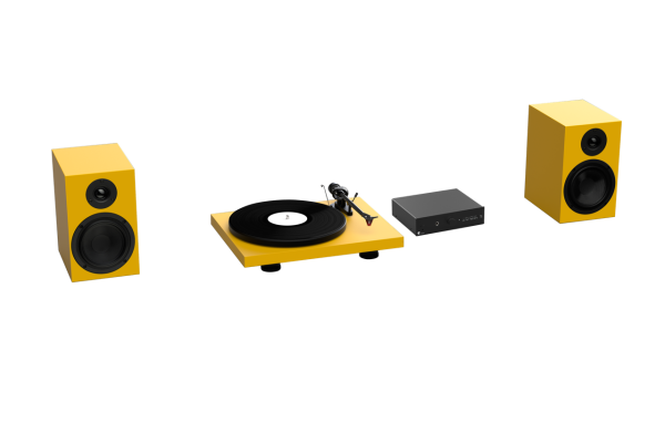Pro-Ject Colourful Audio System Komplettes Hifi-Stereo-System Goldgelb