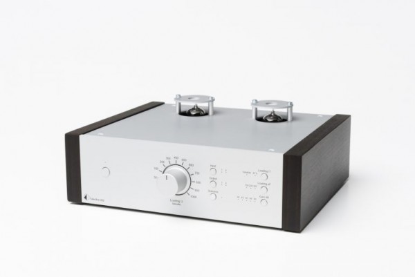 Tube Box DS2 Röhren Phono-Vorverstärker von Pro-Ject silber Wangen Eukalyptus